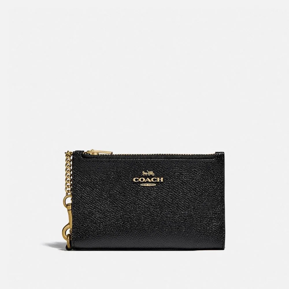 Coach Zip Chain Card Case NWT